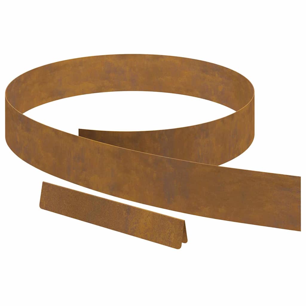 8721288746504_wbg-an-m_en_hd_4 vidaXL Garden Lawn Edging Rusty 450 x 10 cm Weathering steel - Image 2