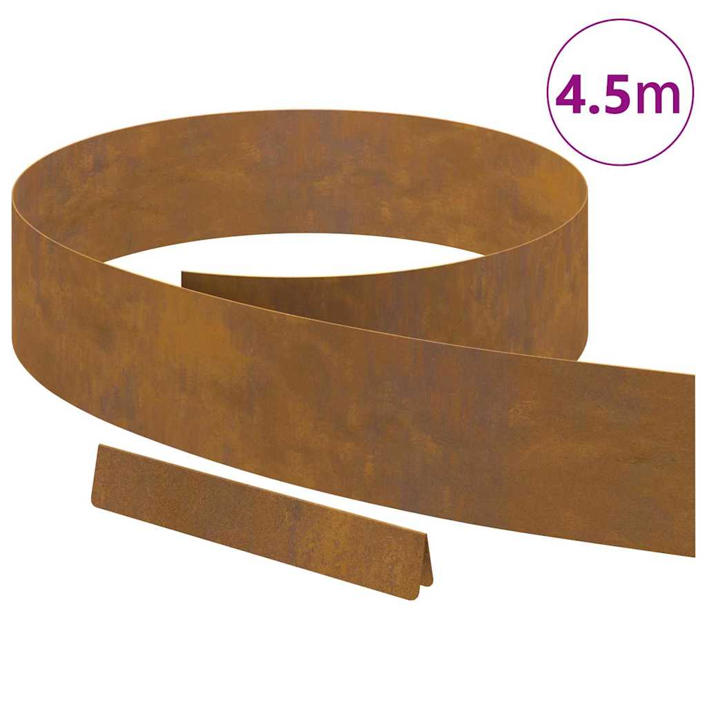 8721288746566_wbg-wa_en_hd_1 vidaXL Garden Lawn Edging Rusty 450 x 15 cm Weathering steel - Image 3
