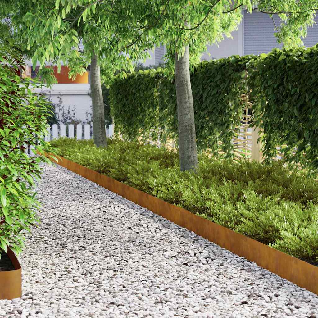 8721288746573_mo-im_en_hd_2 vidaXL Garden Lawn Edging 4 pcs Rusty 450 x 15 cm Weathering steel - Image 4