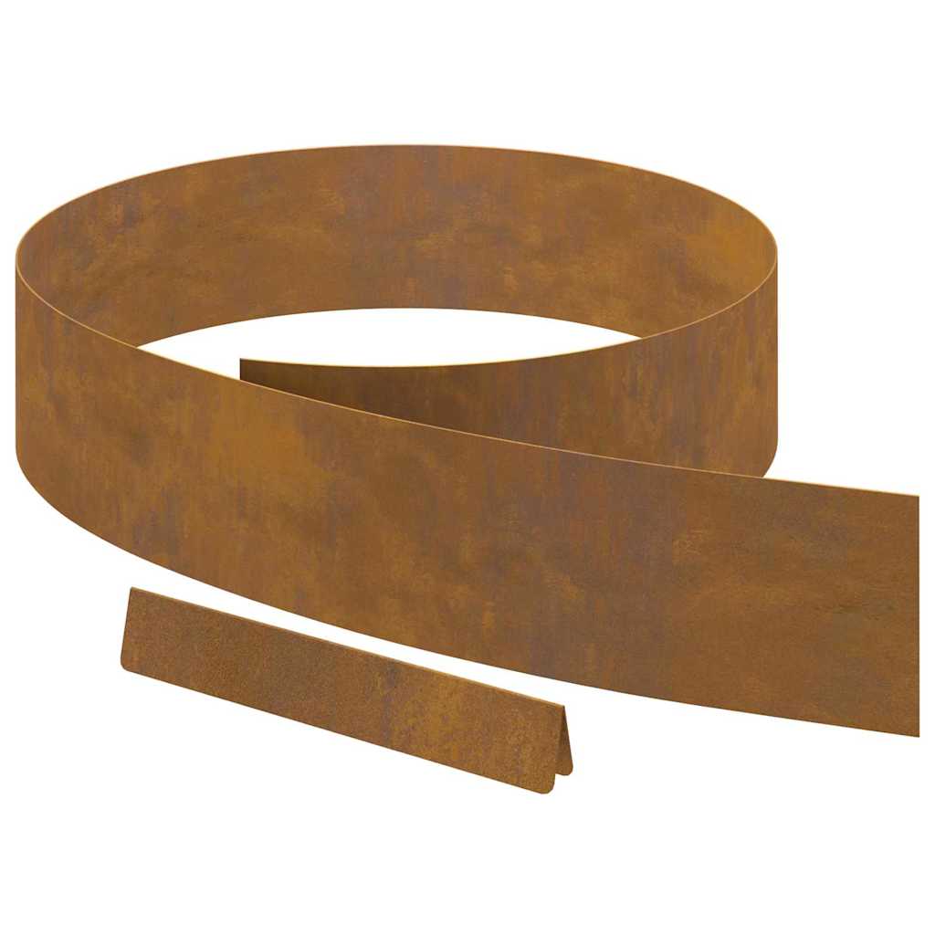 8721288746573_wbg-an-m_en_hd_4 vidaXL Garden Lawn Edging 4 pcs Rusty 450 x 15 cm Weathering steel - Image 2