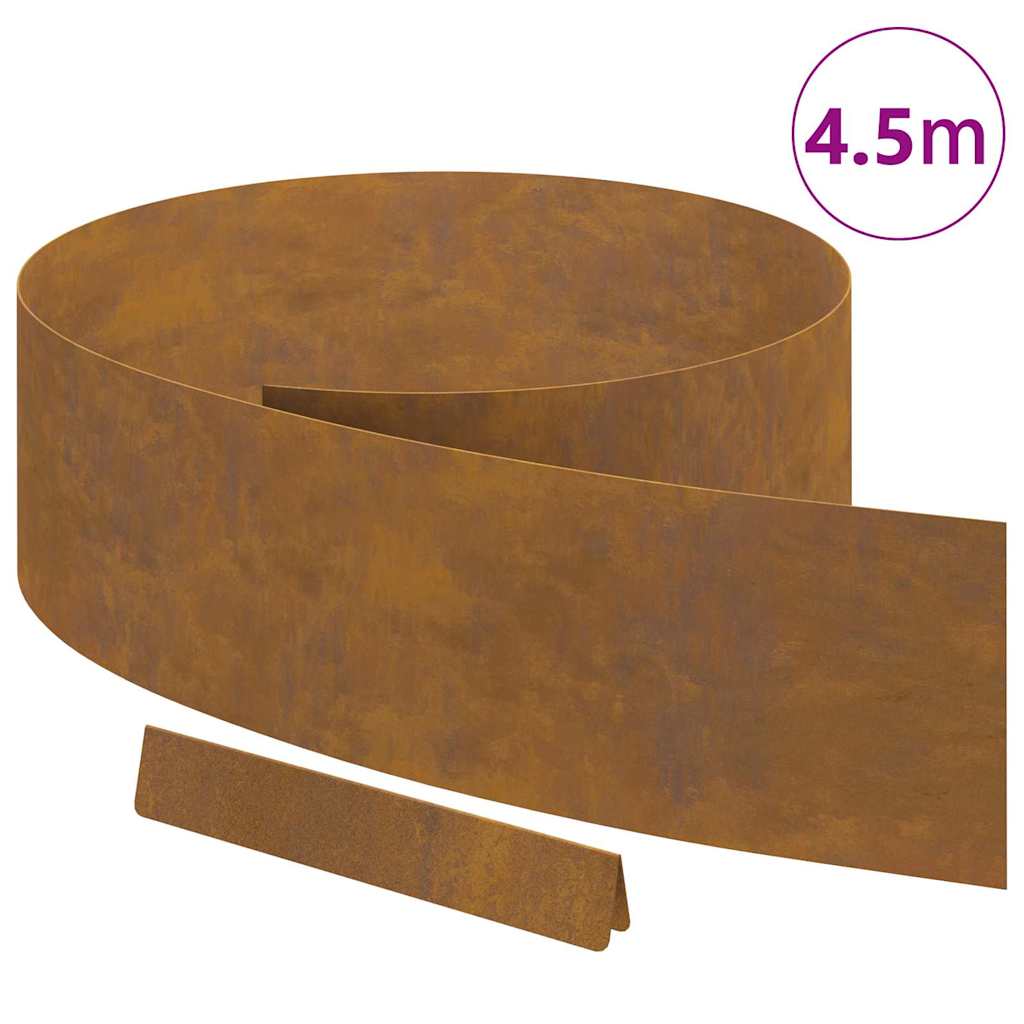 8721288746627_wbg-wa_en_hd_1 vidaXL Garden Lawn Edging Rusty 450 x 20 cm Weathering steel - Image 3