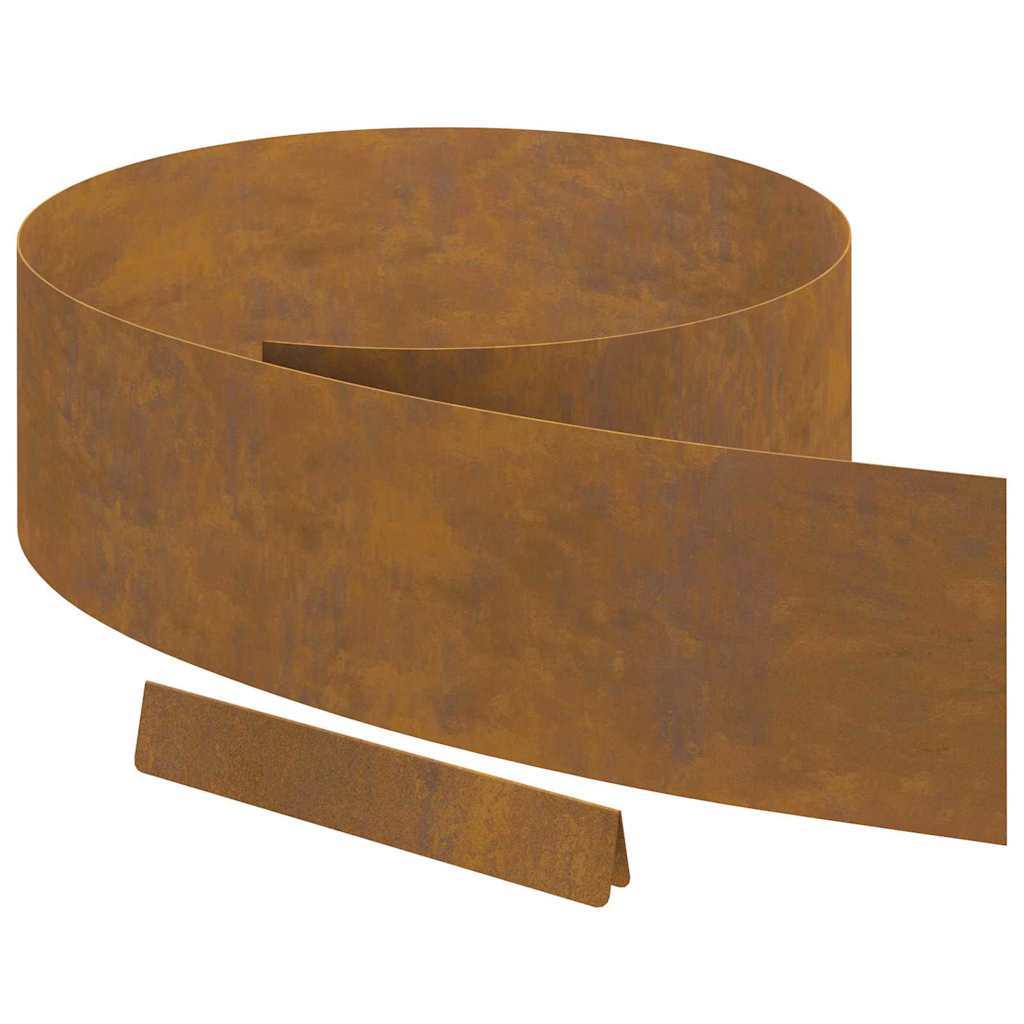 8721288746634_wbg-an-m_en_hd_4 vidaXL Garden Lawn Edging 4 pcs Rusty 450 x 20 cm Weathering steel - Image 2