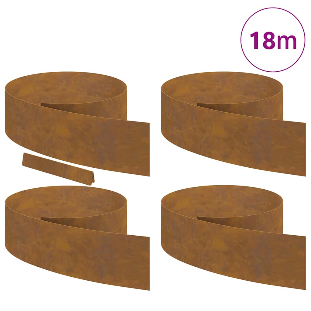 8721288746634_wbg-wa_en_hd_1 vidaXL Garden Lawn Edging 4 pcs Rusty 450 x 20 cm Weathering steel - Image 3