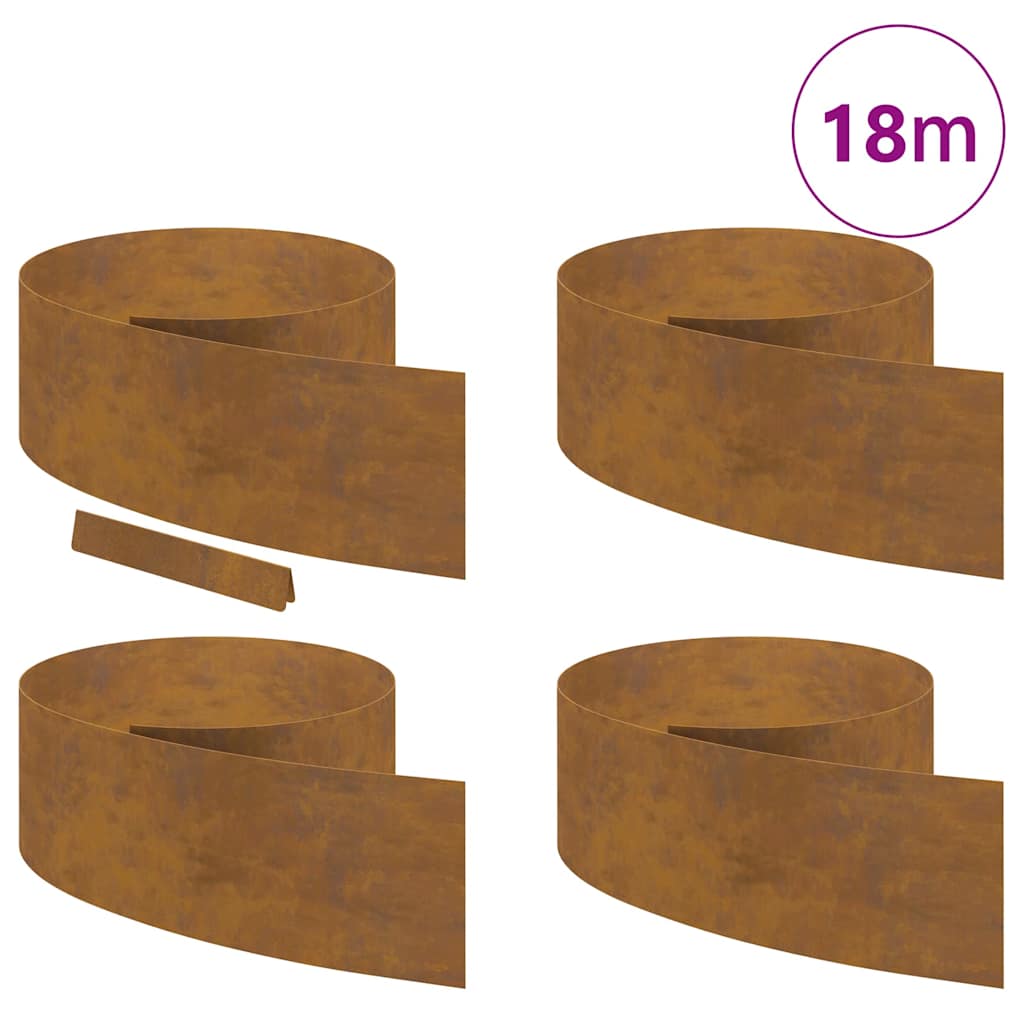 8721288746696_wbg-wa_en_hd_1 vidaXL Garden Lawn Edging 4 pcs Rusty 450 x 25 cm Weathering steel - Image 3