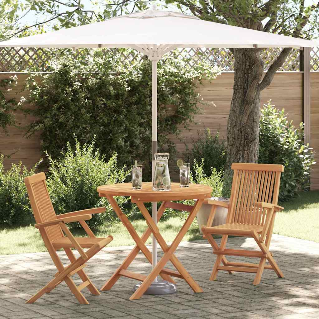 vidaXL Garden Dining Set 3 pcs Brown Solid teak wood