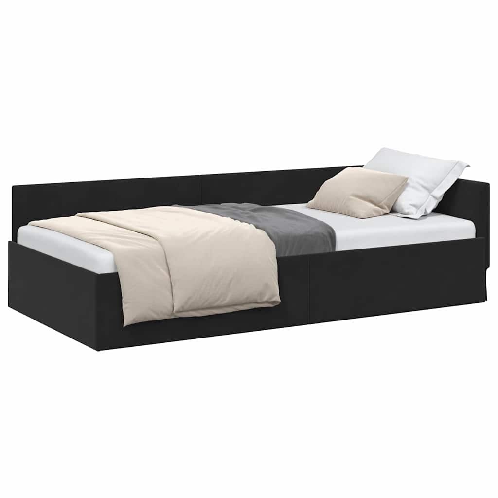 8721288876188_wbg-mo_en_hd_1 vidaXL Corner Bed Frame Black 90 x 190 cm Velvet and Engineered wood - Image 3