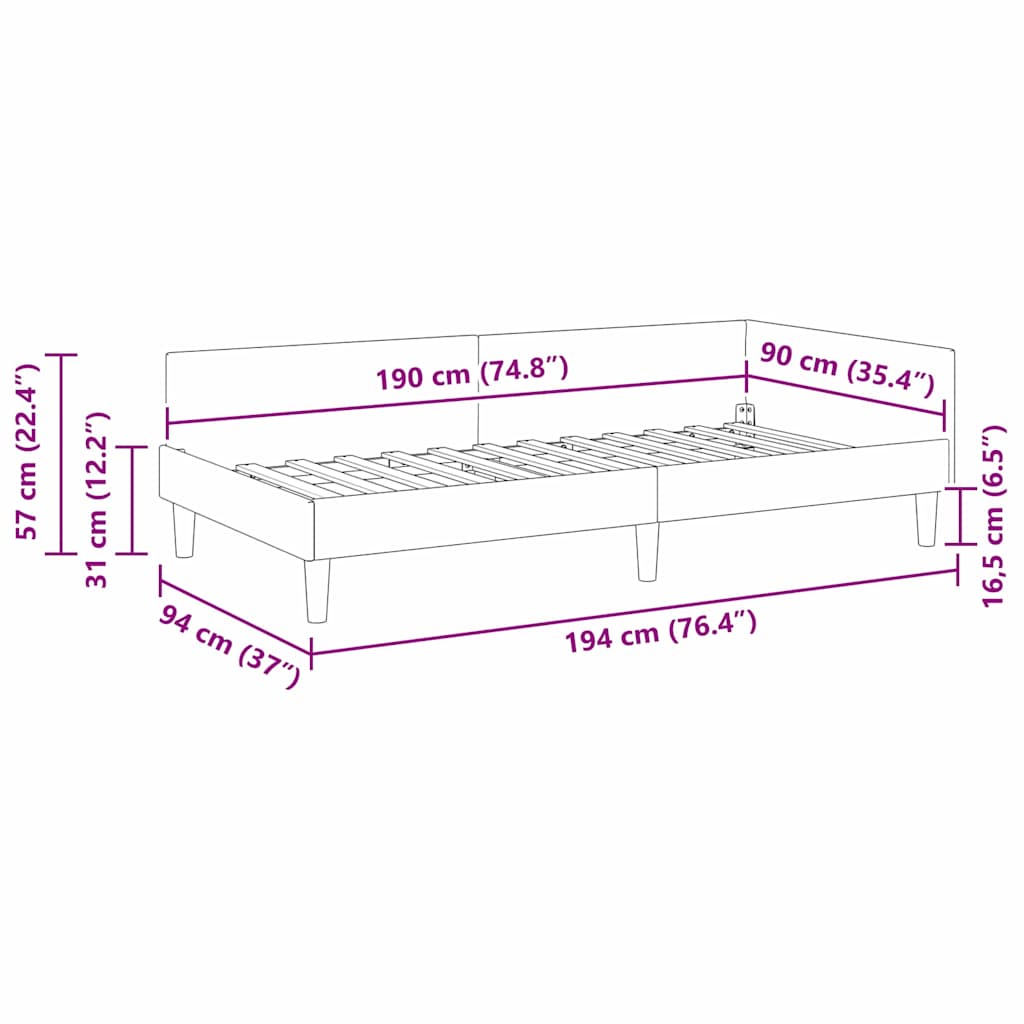 8721288876522_wbg-siz_en_hd_1 vidaXL Corner Bed Frame Other with Headboard Dark grey 90 x 190 cm - Image 12