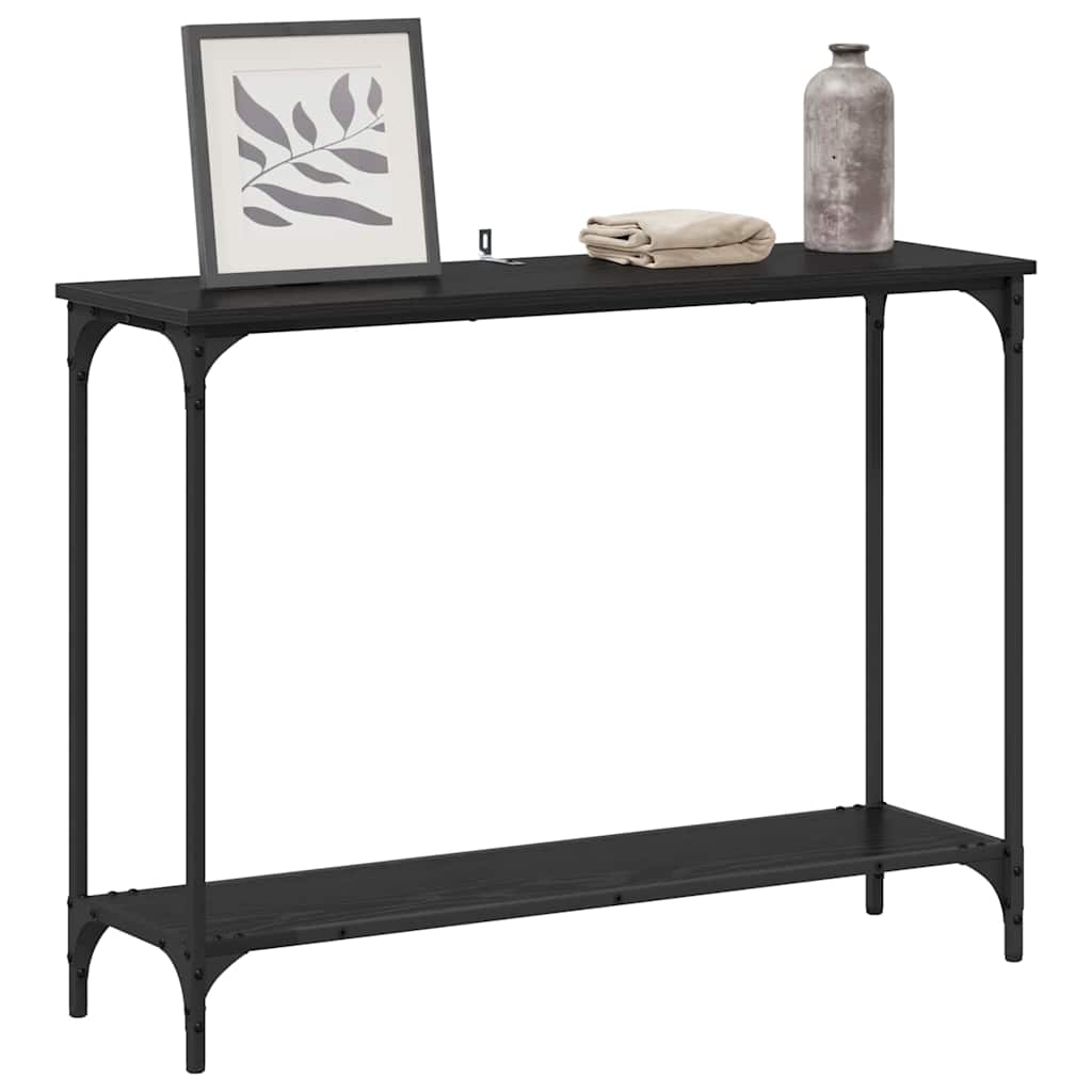 8721288900029_wbg-mo_en_hd_1 vidaXL Console Table Black oak 101 x 30.5 x 75 cm Engineered wood - Image 4
