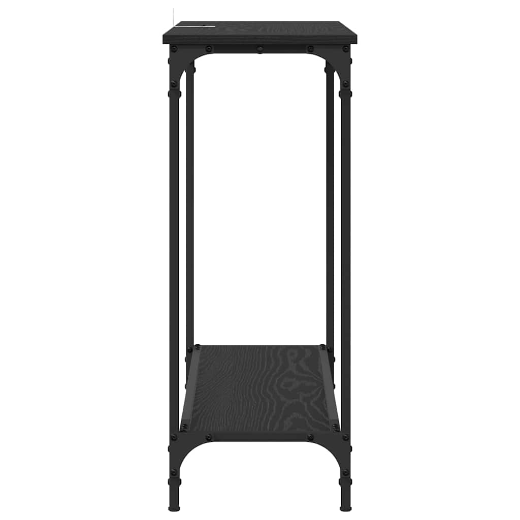 8721288900029_wbg-si_en_hd_4 vidaXL Console Table Black oak 101 x 30.5 x 75 cm Engineered wood - Image 7