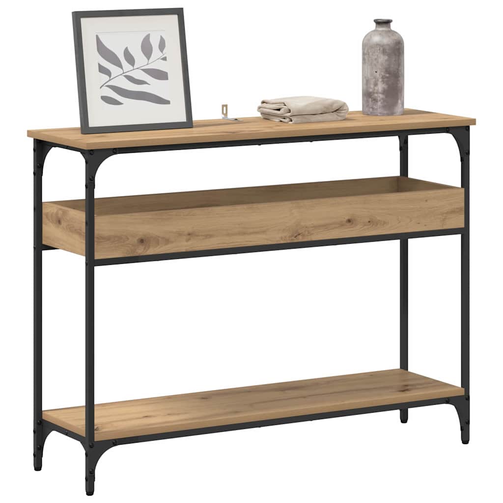 8721288900074_wbg-mo_en_hd_1 vidaXL Console Table Artisan oak 100 x 29 x 75 cm Engineered wood - Image 4
