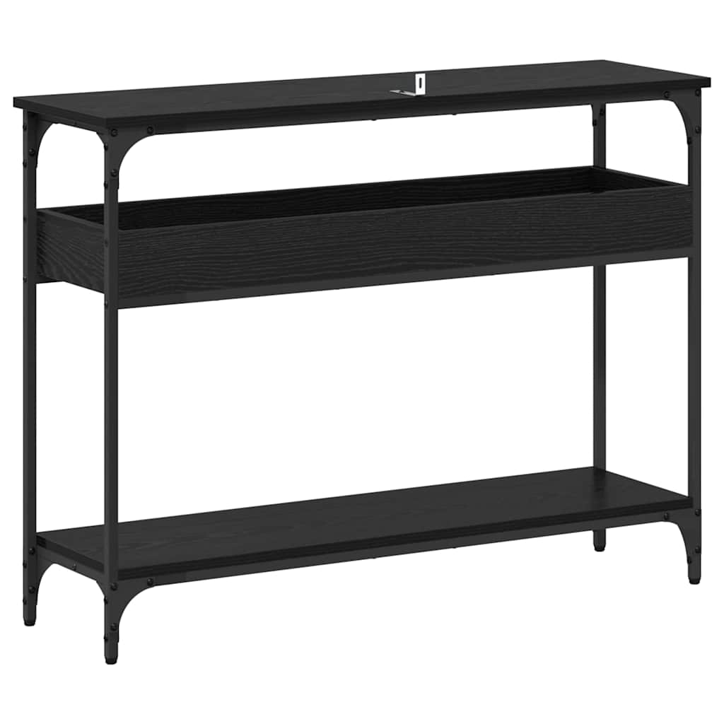 8721288900081_wbg-ba_en_hd_2 vidaXL Console Table Black oak 100 x 29 x 75 cm Engineered wood - Image 8