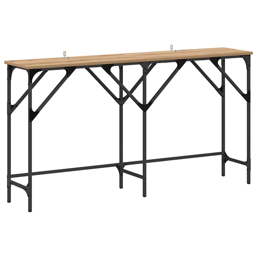 8721288900135_wbg-an-m_en_hd_1 vidaXL Console Table Artisan oak 140 x 29 x 75 cm Engineered wood - Image 2