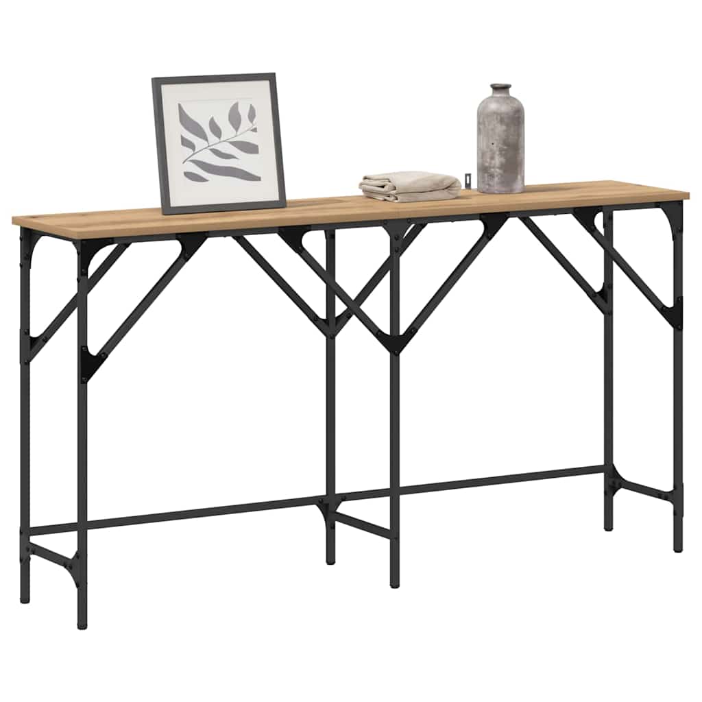 8721288900135_wbg-mo_en_hd_1 vidaXL Console Table Artisan oak 140 x 29 x 75 cm Engineered wood - Image 4