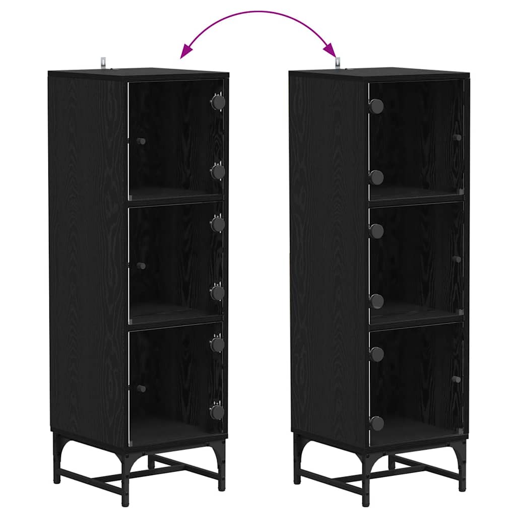 8721288900234_wbg-fu_en_hd_1 vidaXL Highboard Black oak 35 x 37 x 117 cm Engineered wood - Image 12