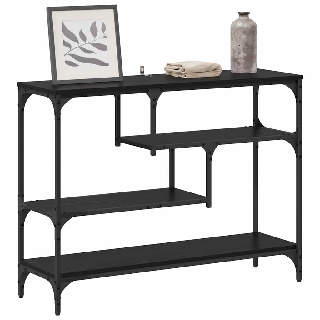 8721288900265_wbg-mo_en_hd_1 vidaXL Console Table Black oak 100 x 30 x 75 cm Engineered wood - Image 4