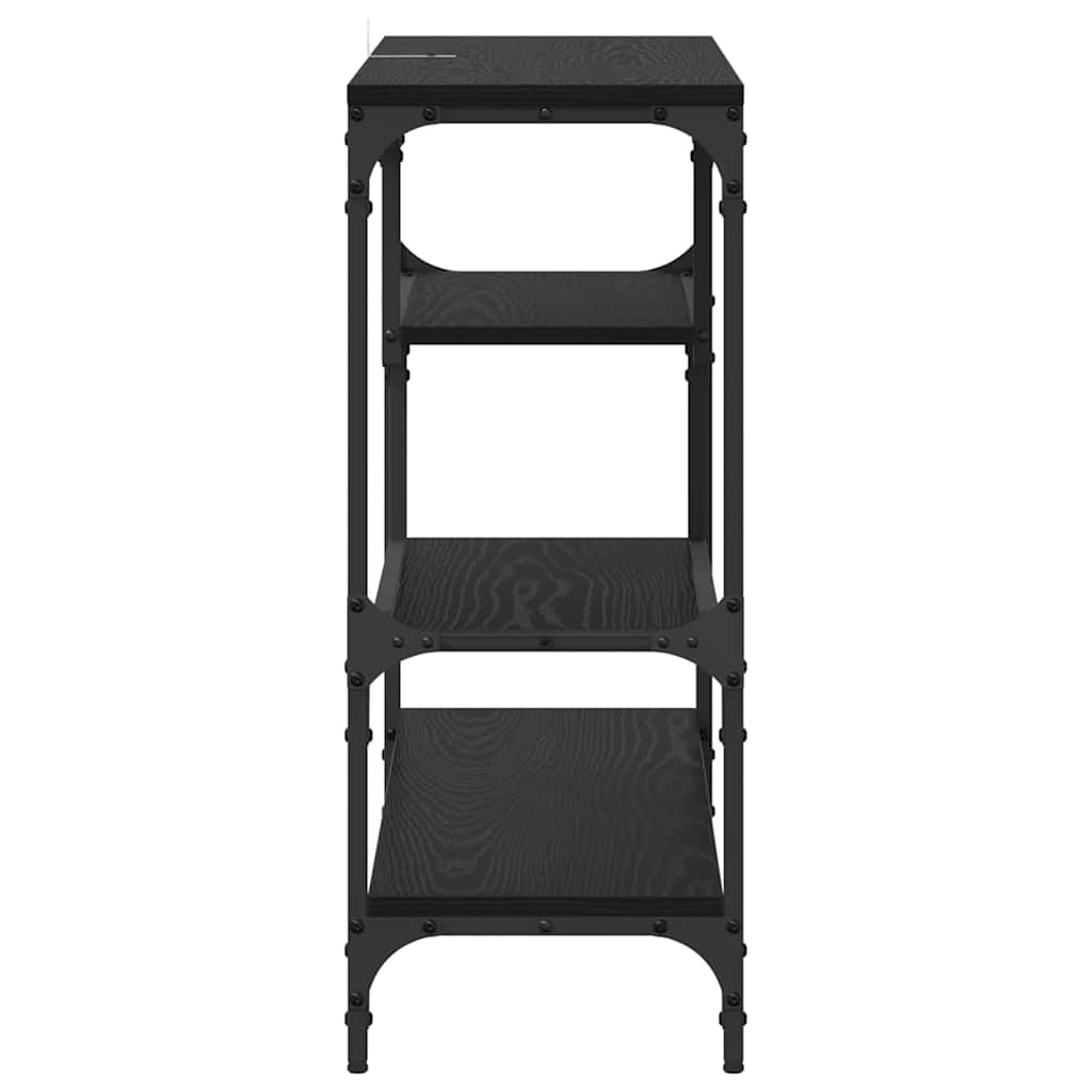8721288900265_wbg-si_en_hd_4 vidaXL Console Table Black oak 100 x 30 x 75 cm Engineered wood - Image 7