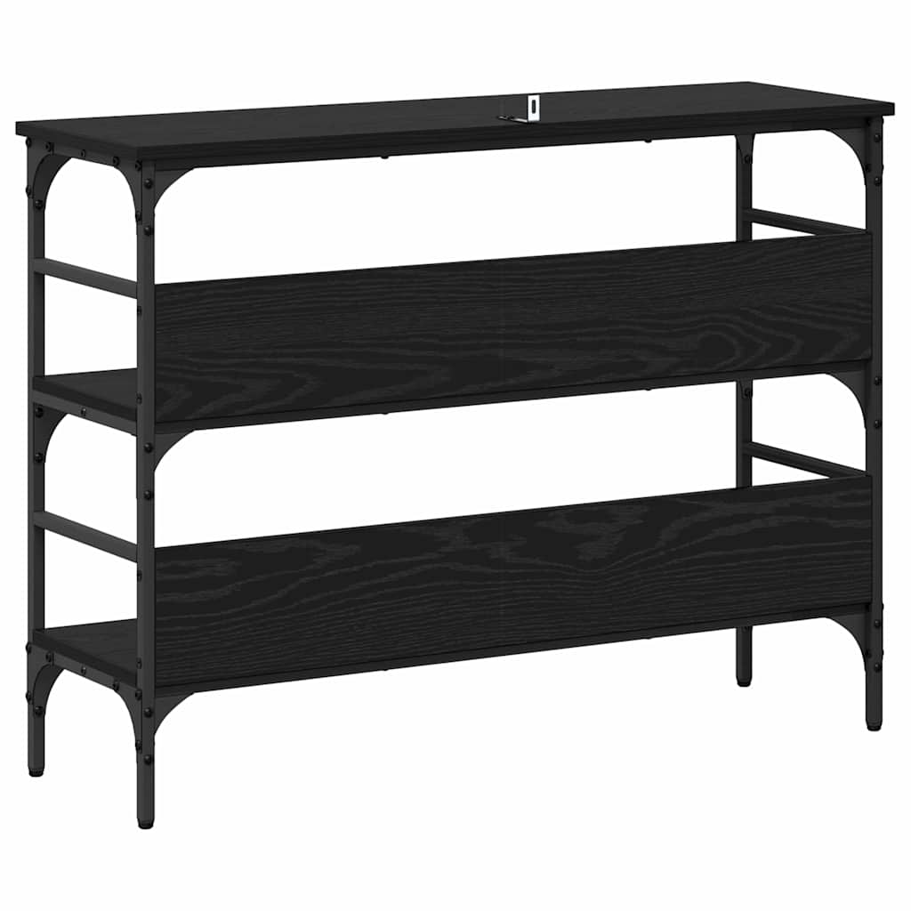8721288900388_wbg-ba_en_hd_2 vidaXL Console Table Black oak 100 x 32 x 75 cm Engineered wood - Image 8