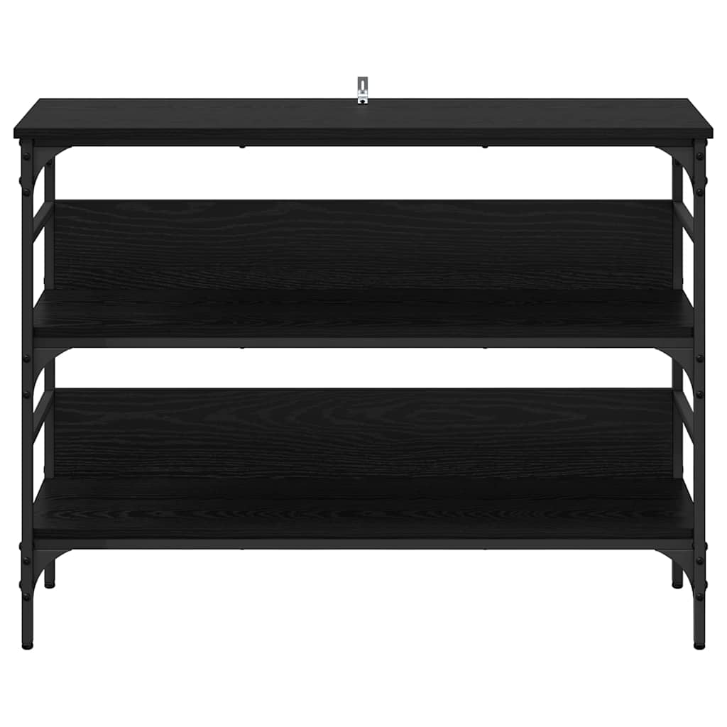 8721288900388_wbg-fr_en_hd_3 vidaXL Console Table Black oak 100 x 32 x 75 cm Engineered wood - Image 6