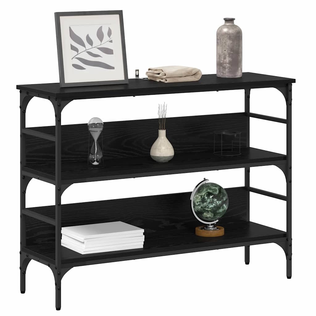 8721288900388_wbg-mo_en_hd_1 vidaXL Console Table Black oak 100 x 32 x 75 cm Engineered wood - Image 4