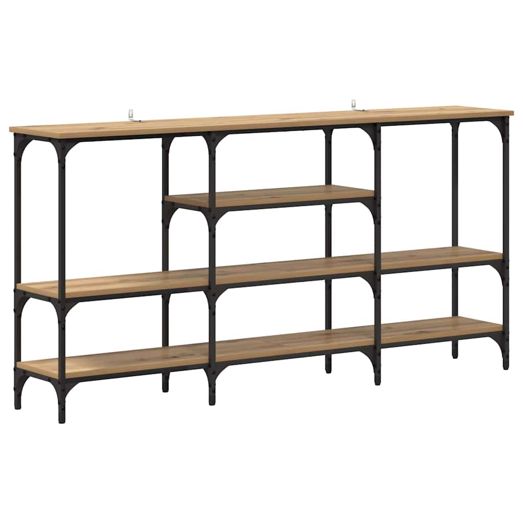 8721288900401_wbg-an-m_en_hd_1 vidaXL Console Table Artisan oak 160 x 29 x 80 cm Engineered wood - Image 2