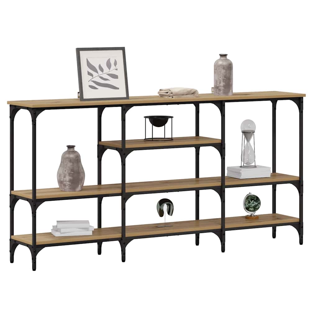 8721288900401_wbg-mo_en_hd_1 vidaXL Console Table Artisan oak 160 x 29 x 80 cm Engineered wood - Image 4