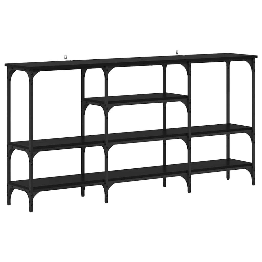 8721288900418_wbg-an-m_en_hd_1 vidaXL Console Table Black oak 160 x 29 x 80 cm Engineered wood - Image 2