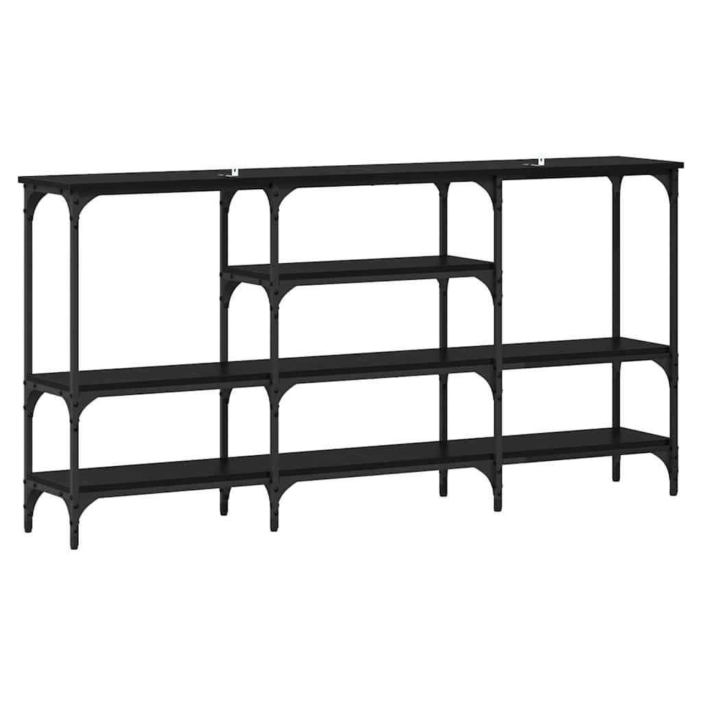 8721288900418_wbg-ba_en_hd_2 vidaXL Console Table Black oak 160 x 29 x 80 cm Engineered wood - Image 8