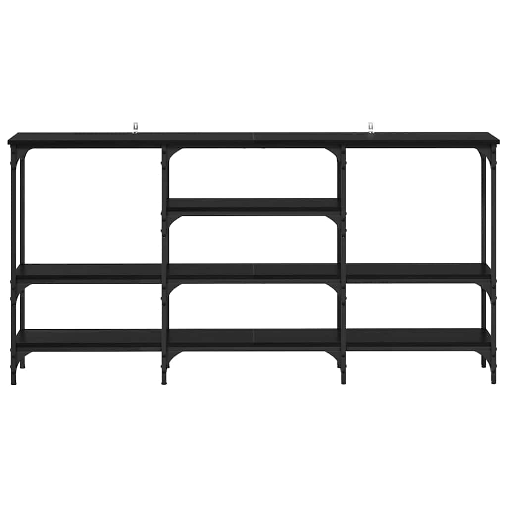 8721288900418_wbg-fr_en_hd_3 vidaXL Console Table Black oak 160 x 29 x 80 cm Engineered wood - Image 6