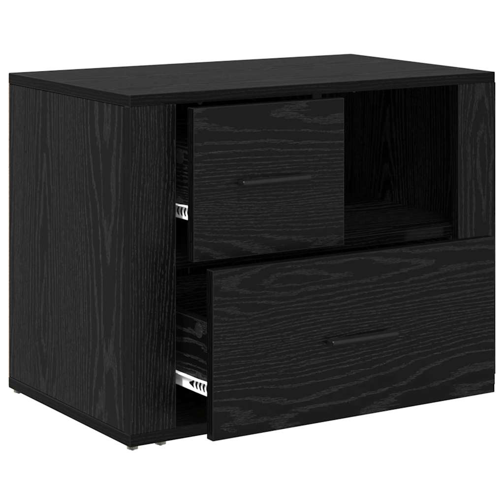8721288908087_wbg-an_en_hd_2 vidaXL Bedside Cabinet Black oak 60 x 36 x 45 cm Engineered wood - Image 5