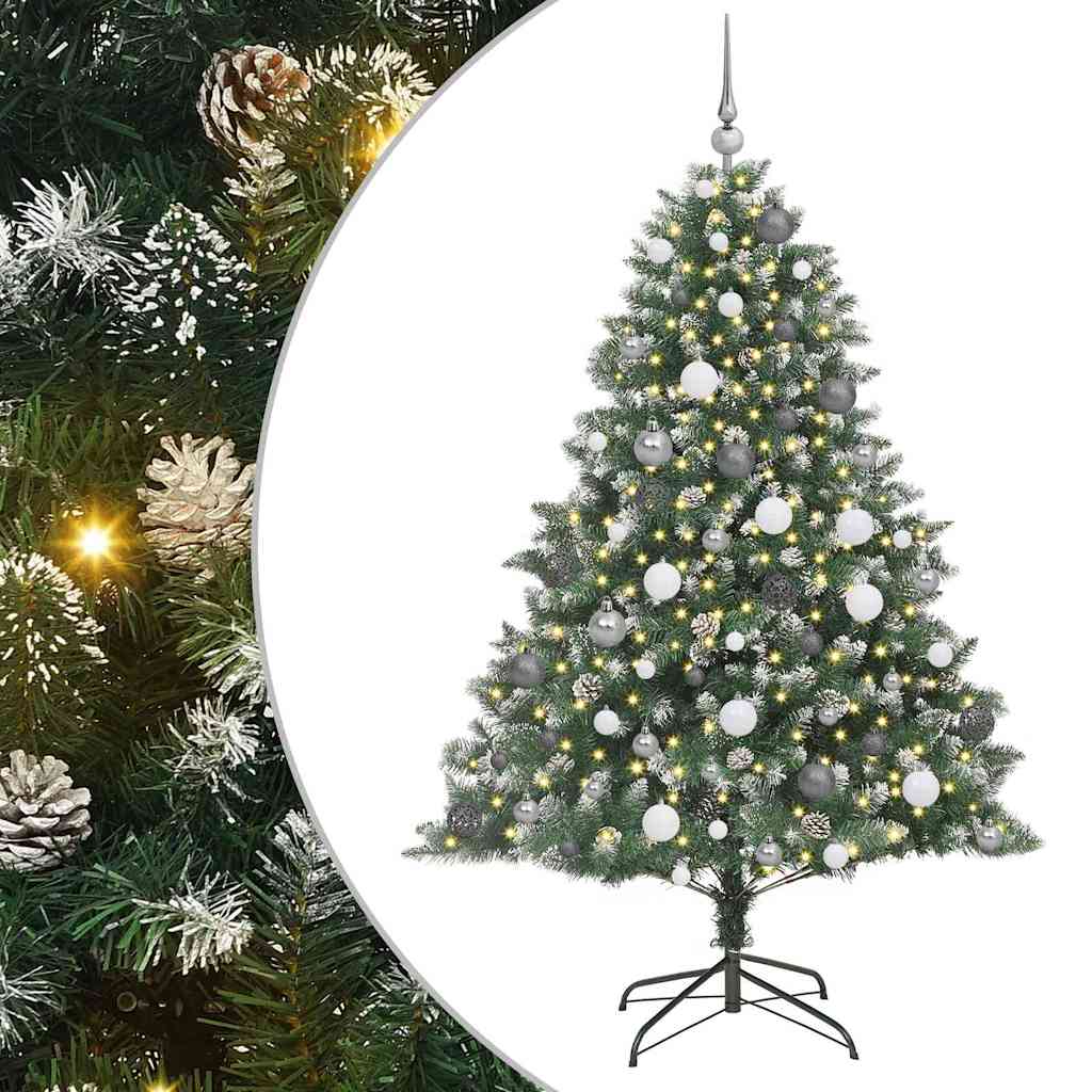 8721288981929_wbg-an-m_en_hd_1 vidaXL ArtificialChristmasTree with LED Strip Lights Green 180cm PVC - Image 2