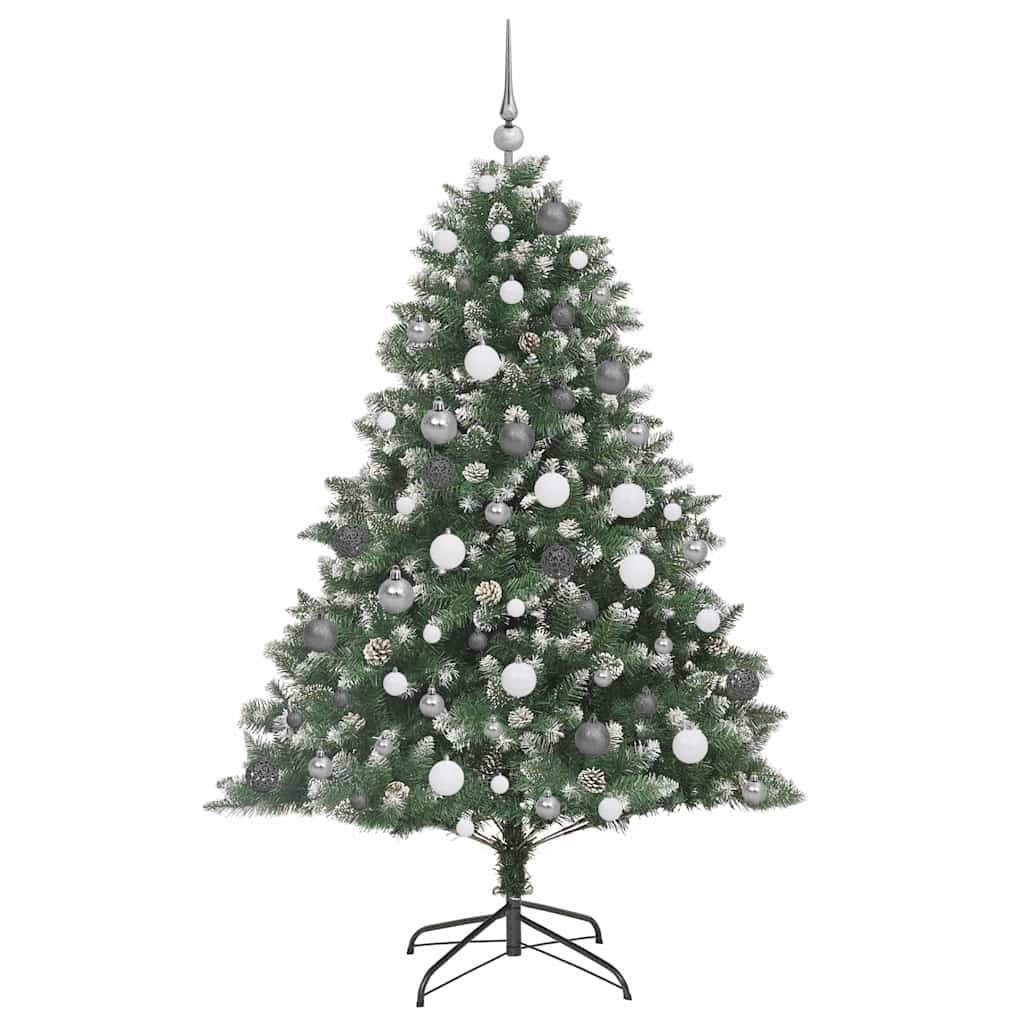 8721288981929_wbg-fr_en_hd_3 vidaXL ArtificialChristmasTree with LED Strip Lights Green 180cm PVC - Image 4