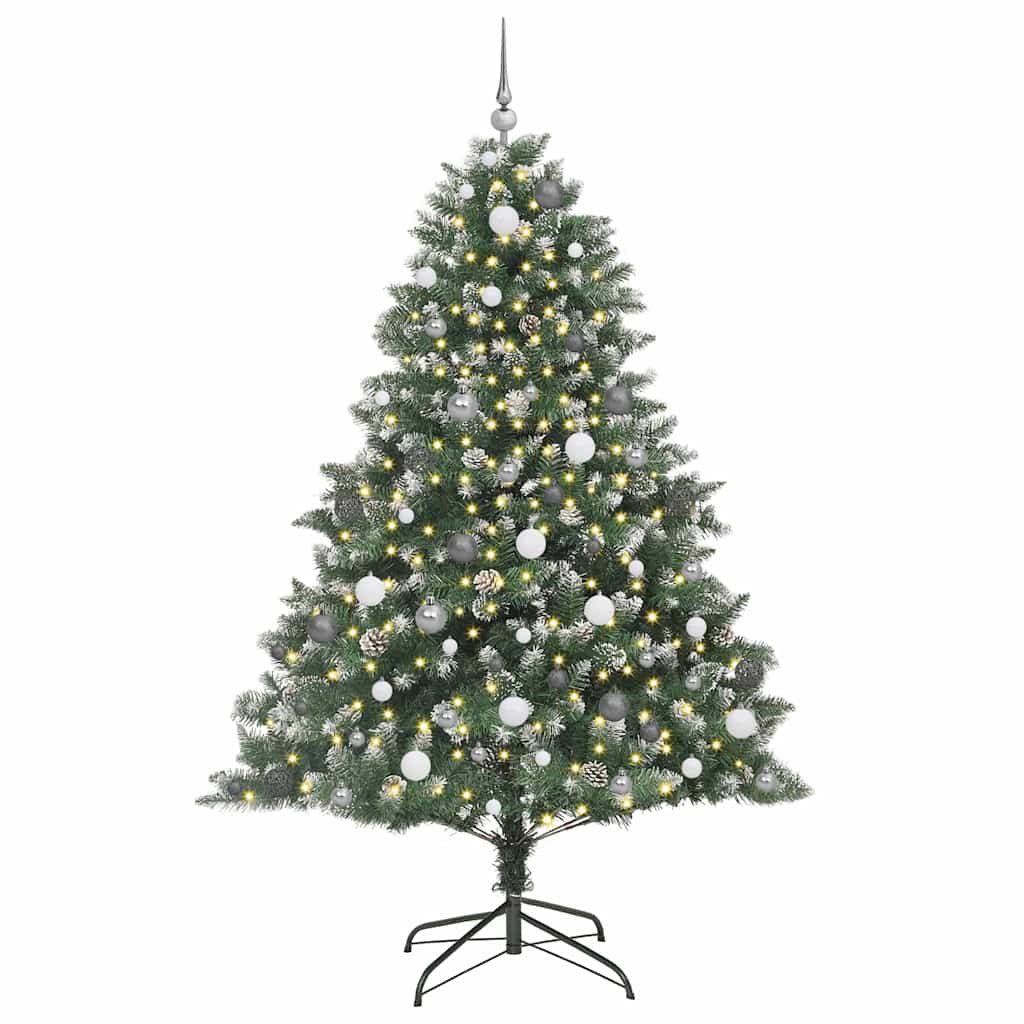 8721288982049_wbg-an_en_hd_2 vidaXL ArtificialChristmasTree with LED Strip Lights Green 210cm PVC - Image 3