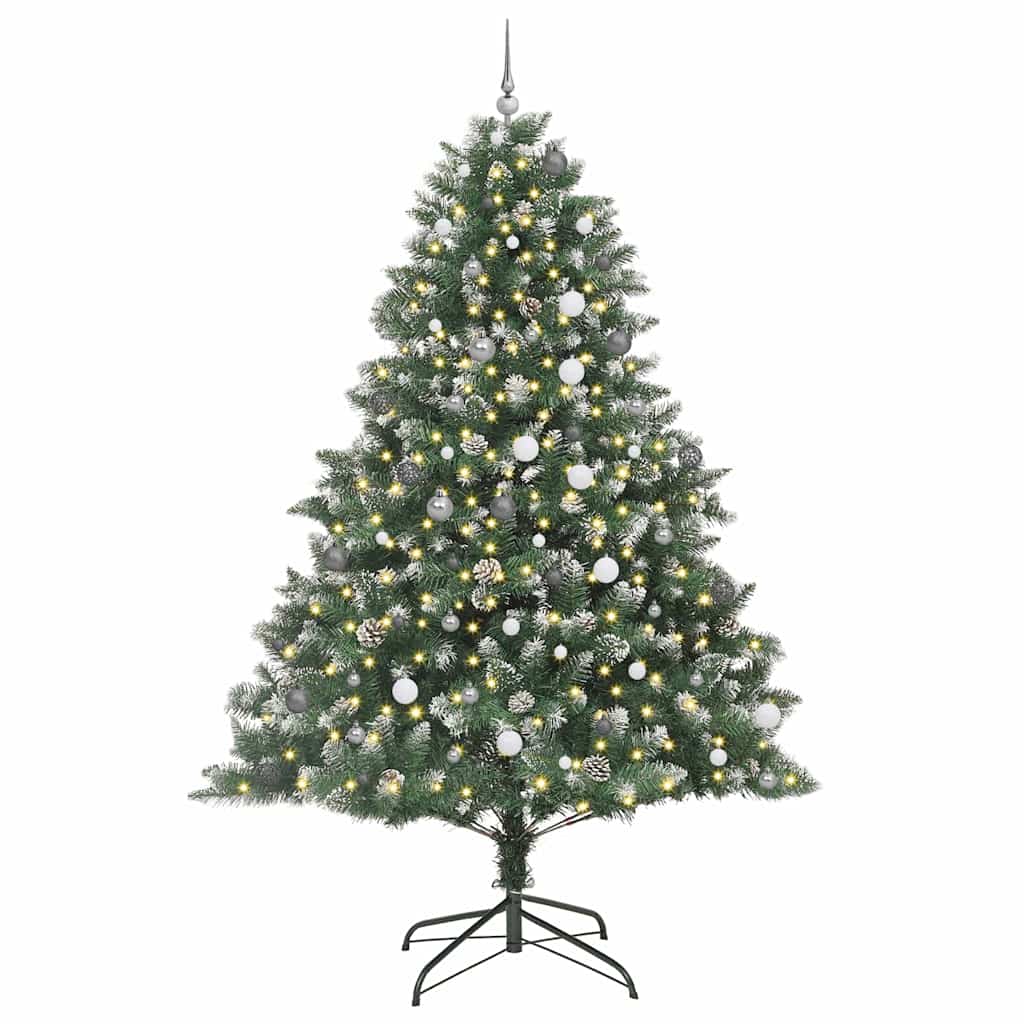 8721288982162_wbg-an_en_hd_2 vidaXL ArtificialChristmasTree with LED Strip Lights Green 240cm PVC - Image 3