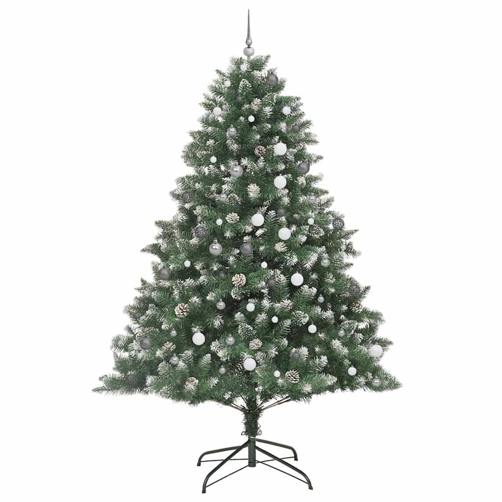 8721288982162_wbg-fr_en_hd_3 vidaXL ArtificialChristmasTree with LED Strip Lights Green 240cm PVC - Image 4