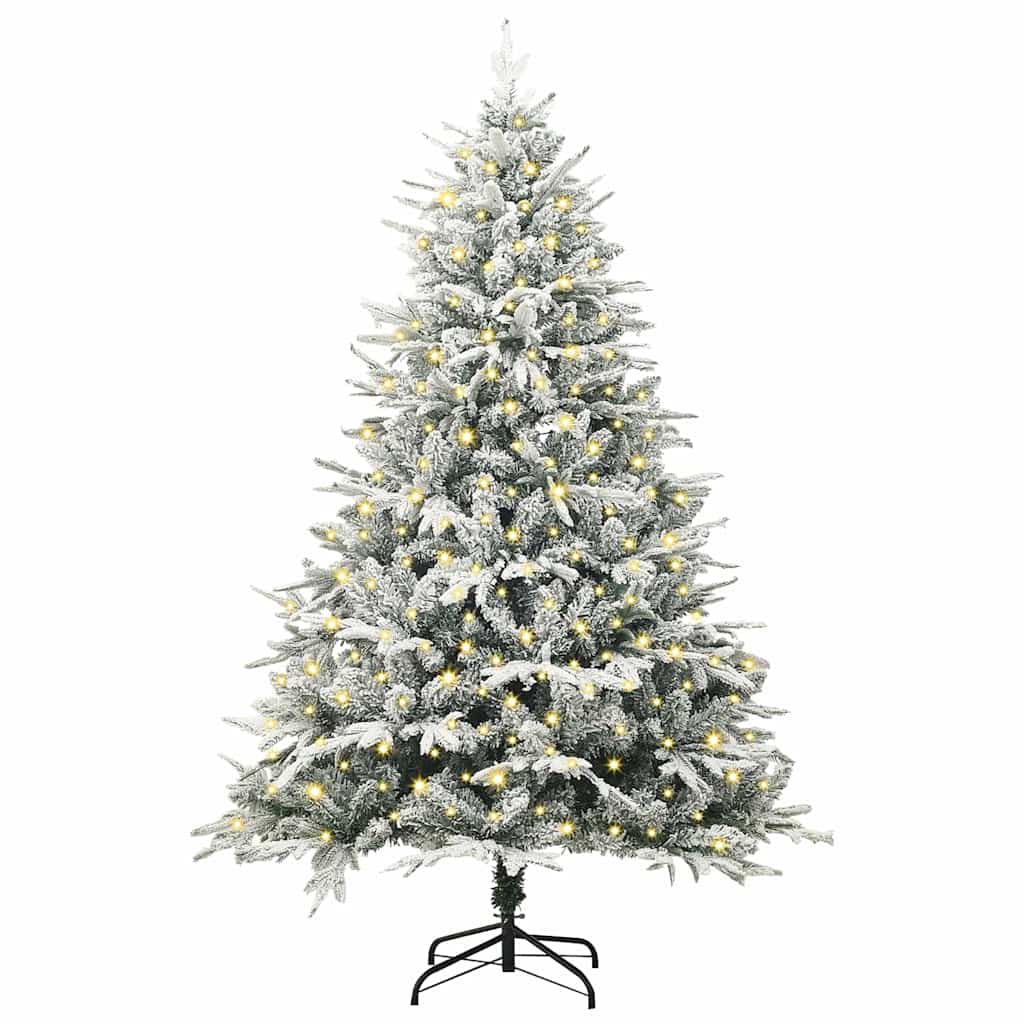 8721288983534_wbg-fr_en_hd_2 vidaXL Artificial Christmas Tree Green and white 180 cm PVC - Image 3