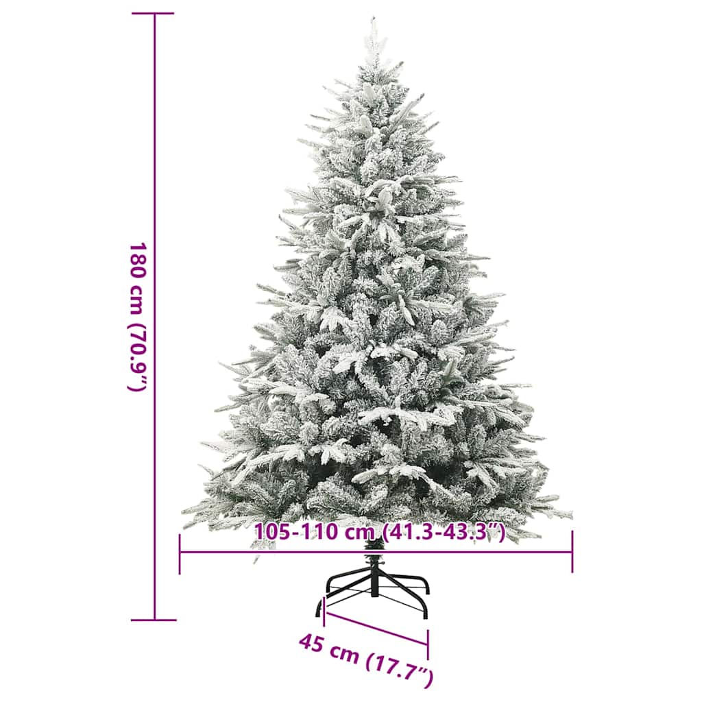 8721288983534_wbg-siz_en_hd_1 vidaXL Artificial Christmas Tree Green and white 180 cm PVC - Image 12