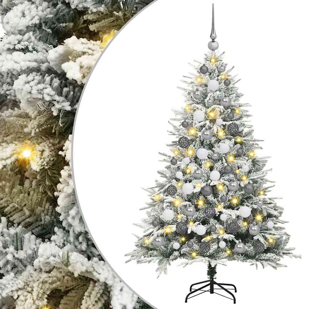 8721288983565_wbg-an-m_en_hd_1 vidaXL Artificial Christmas Tree Green and white 180 cm PVC - Image 2