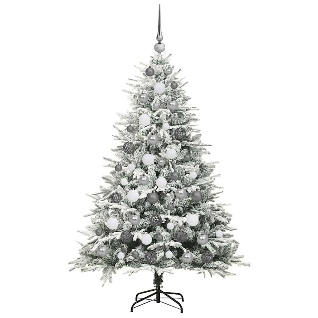8721288983565_wbg-fr_en_hd_4 vidaXL Artificial Christmas Tree Green and white 180 cm PVC - Image 5