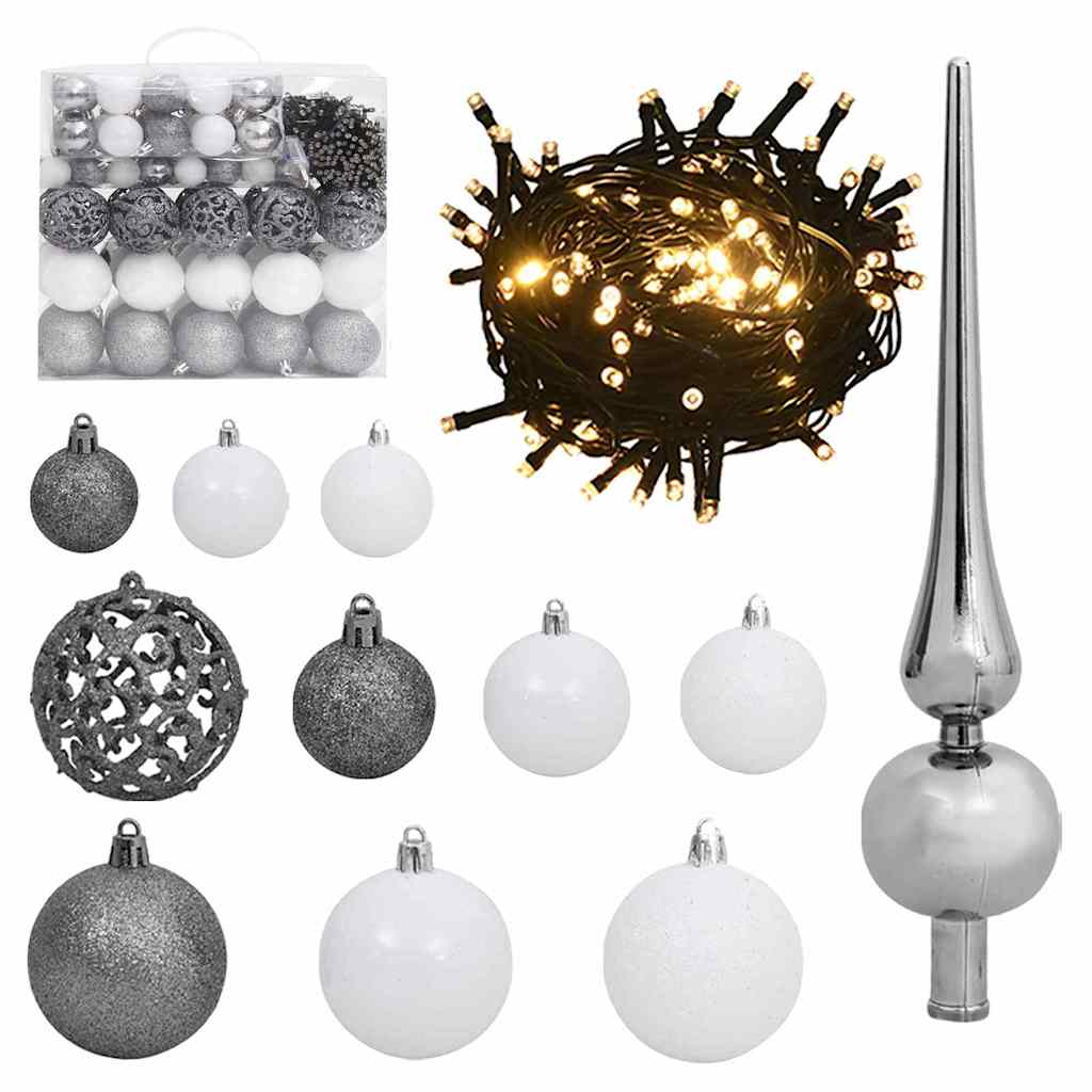 8721288983565_wbg-fr_en_hd_6 vidaXL Artificial Christmas Tree Green and white 180 cm PVC - Image 7