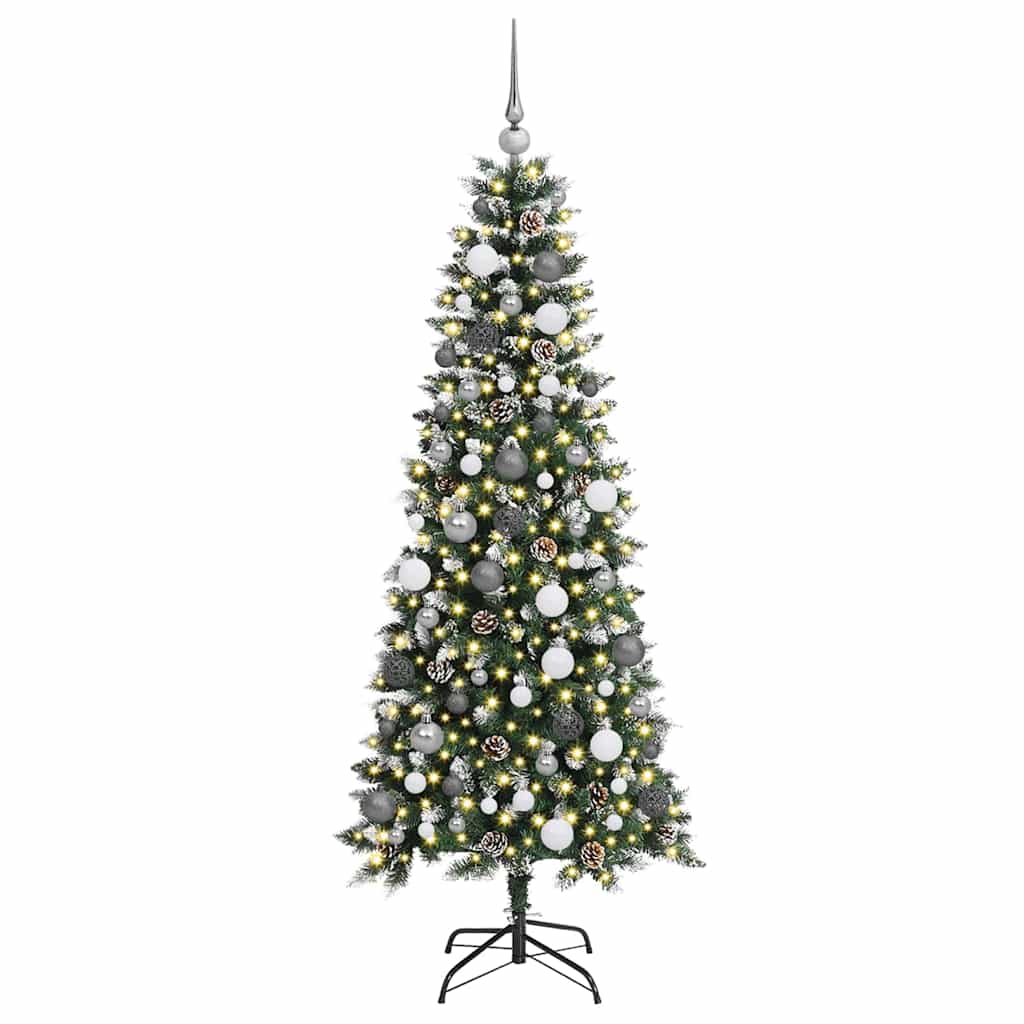 8721288987792_wbg-fr_en_hd_2 vidaXL Artificial Christmas Tree Green 180 cm PVC - Image 3
