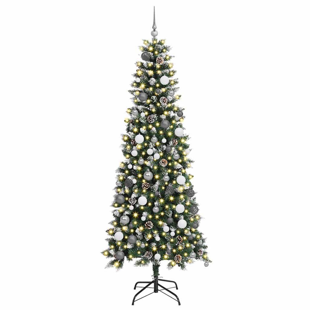 8721288987914_wbg-fr_en_hd_2 vidaXL Artificial Christmas Tree Green 210 cm PVC - Image 3