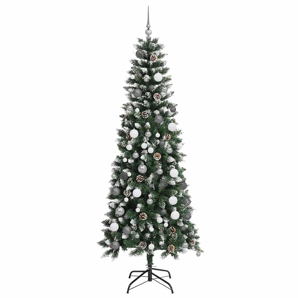 8721288987914_wbg-fr_en_hd_4 vidaXL Artificial Christmas Tree Green 210 cm PVC - Image 5