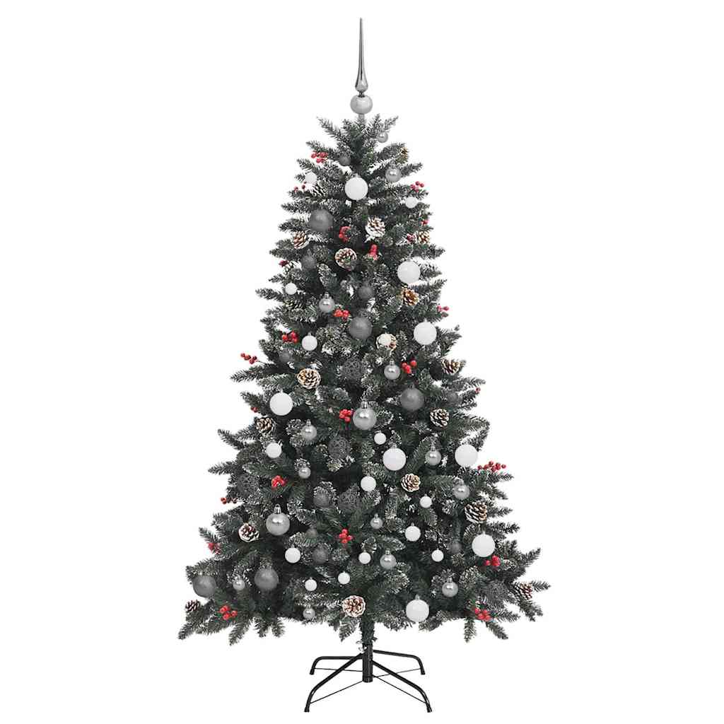 8721288988393_wbg-fr_en_hd_4 vidaXL ArtificialChristmasTree with LED Strip Lights Green 180cm PVC - Image 5