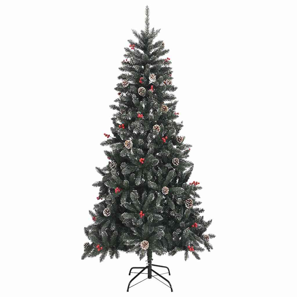 8721288988638_wbg-fr_en_hd_5 vidaXL ArtificialChristmasTree with LED Strip Lights Green 240cm PVC - Image 6