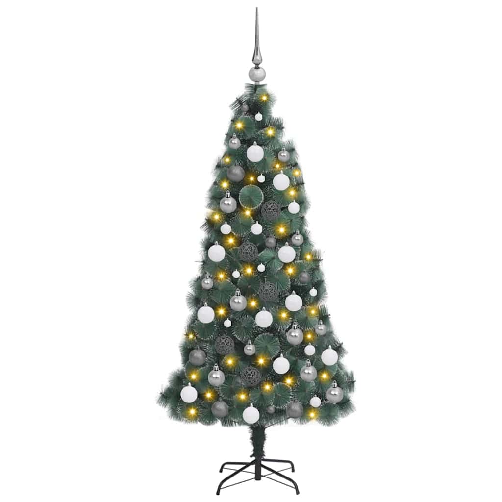 8721288991492_wbg-fr_en_hd_2 vidaXL Artificial Christmas Tree Green 55 x 55 x 240 cm PET - Image 2