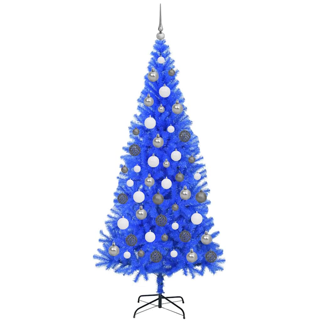 8721288994868_wbg-fr_en_hd_2 vidaXL Artificial Christmas Trees Blue 180 cm PVC - Image 3