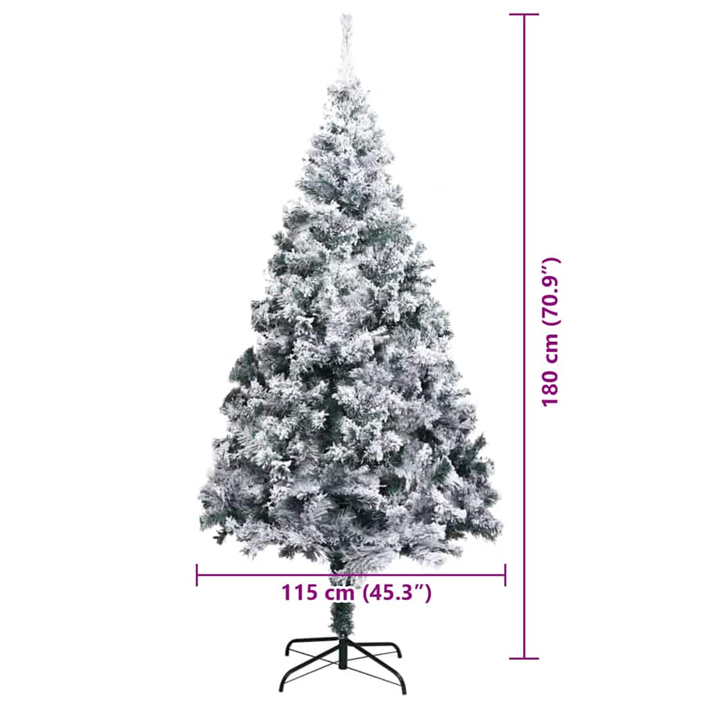 8721288999184_wbg-siz_en_hd_1 vidaXL Christmas Tree Other Green 180 x 115 cm Plastic and metal - Image 9