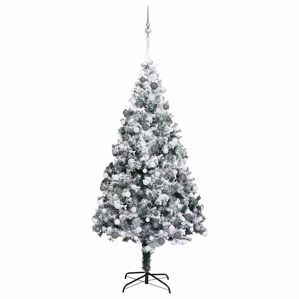 8721288999214_wbg-fr_en_hd_2 vidaXL Christmas Tree Other Green 180 x 115 cm Plastic and metal - Image 2