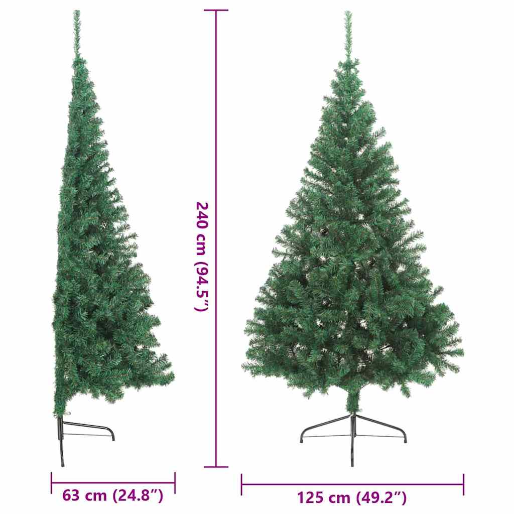 8721288999931_wbg-siz_en_hd_1 vidaXL Artificial Pre-lit Christmas Tree with Stand Green 240 cm PVC - Image 10