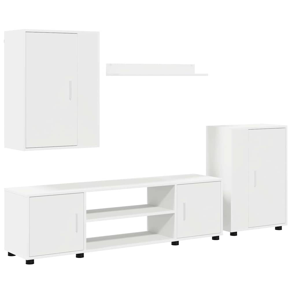 8721359476118_wbg-an-m_en_hd_5 vidaXL 4 Piece TV Cabinet Set Wall-mounted 4 pcs White Engineered wood - Image 2